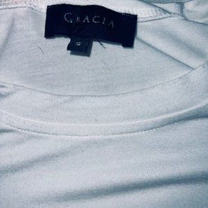 White Blouse Vegan Leather White Gracia